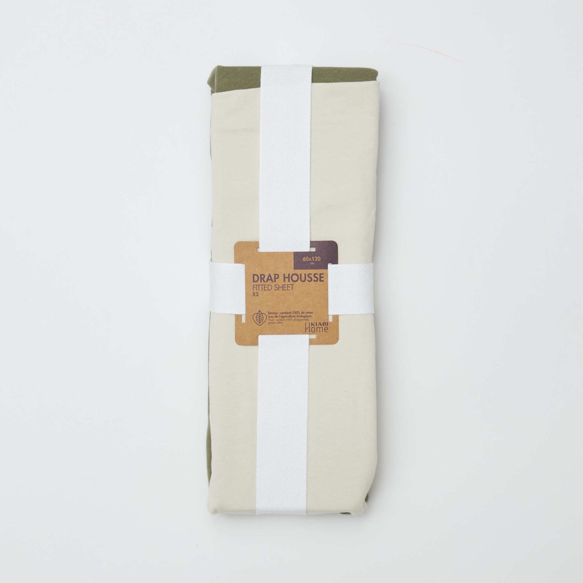 2-Pack Fitted Sheets - 60 x 120 cm WHITE