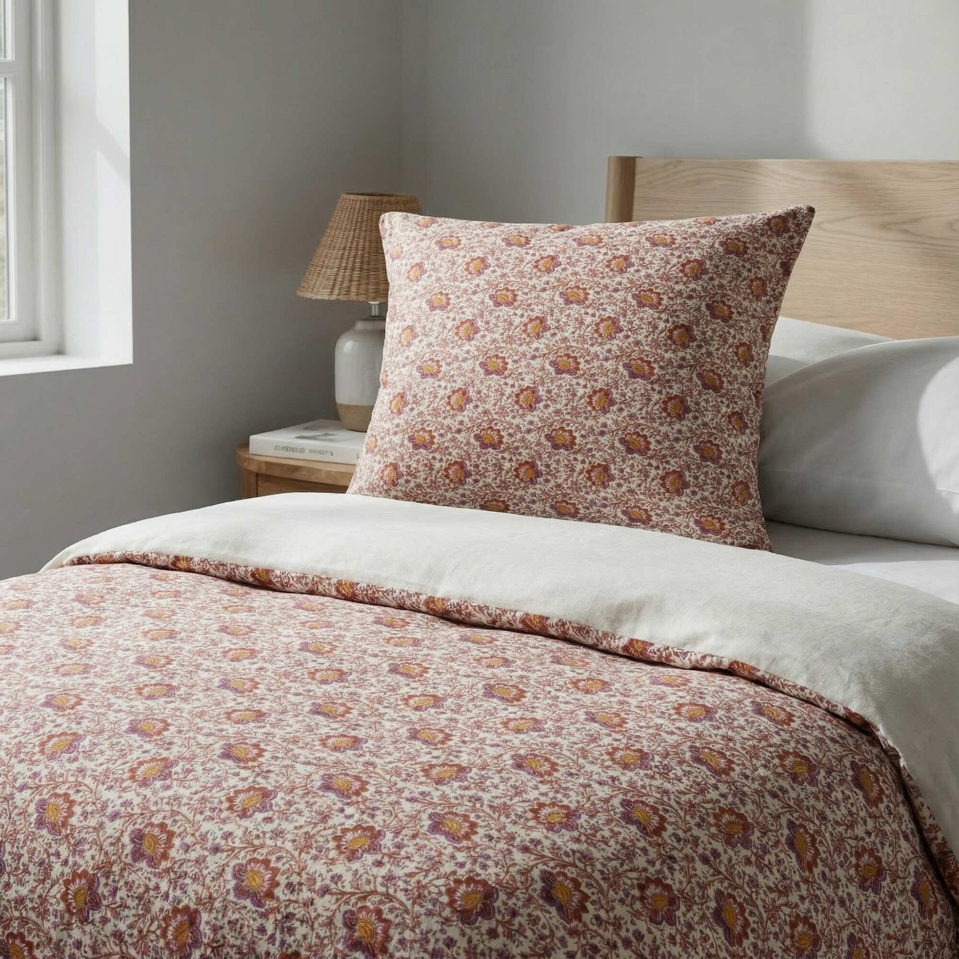 Single Duvet Cover Set (140 x 200cm) in 57-Thread Count Cotton - Kiabi Home BEIGE
