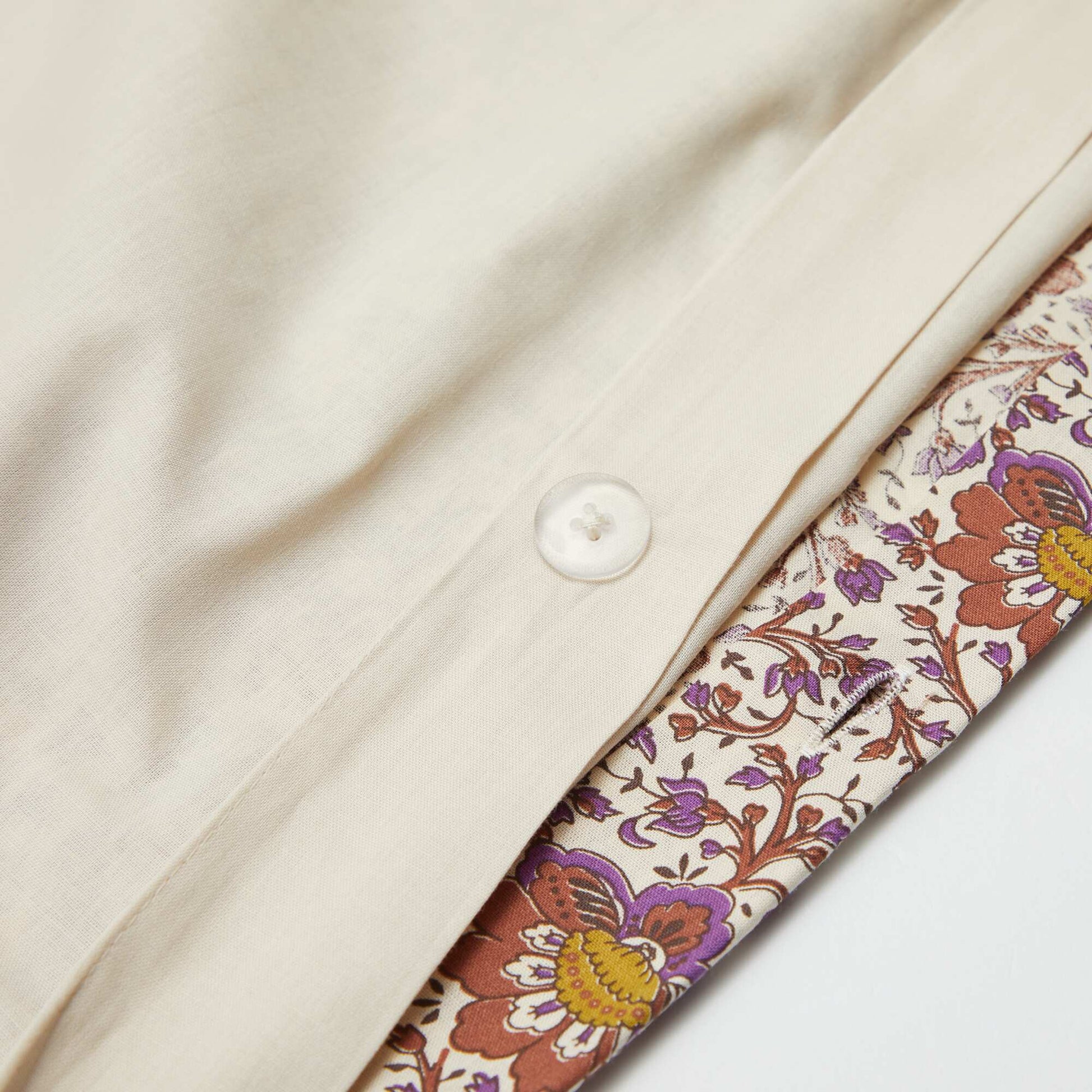 King Size Cotton Duvet Cover Set (240 x 220cm) - Kiabi Home BEIGE