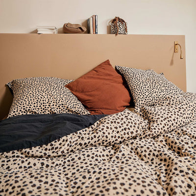 Leopard Print Cotton Gauze Duvet Cover Set (240 x 220cm) - Kiabi Home BEIGE
