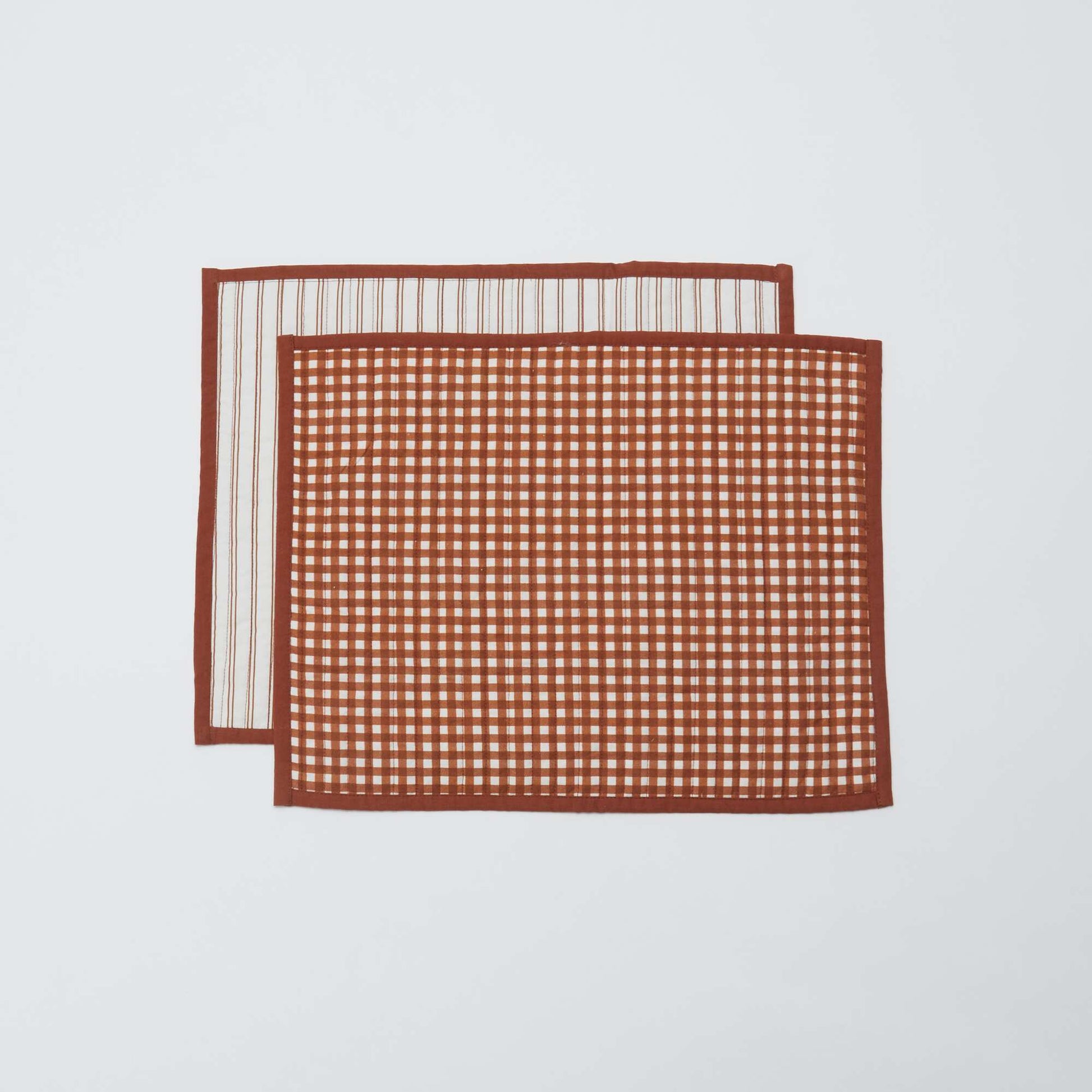 Set of 2 reversible placemats (32x40 cm) - Kiabi Home BROWN