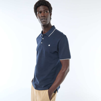 Cotton piqué polo shirt BEIGE