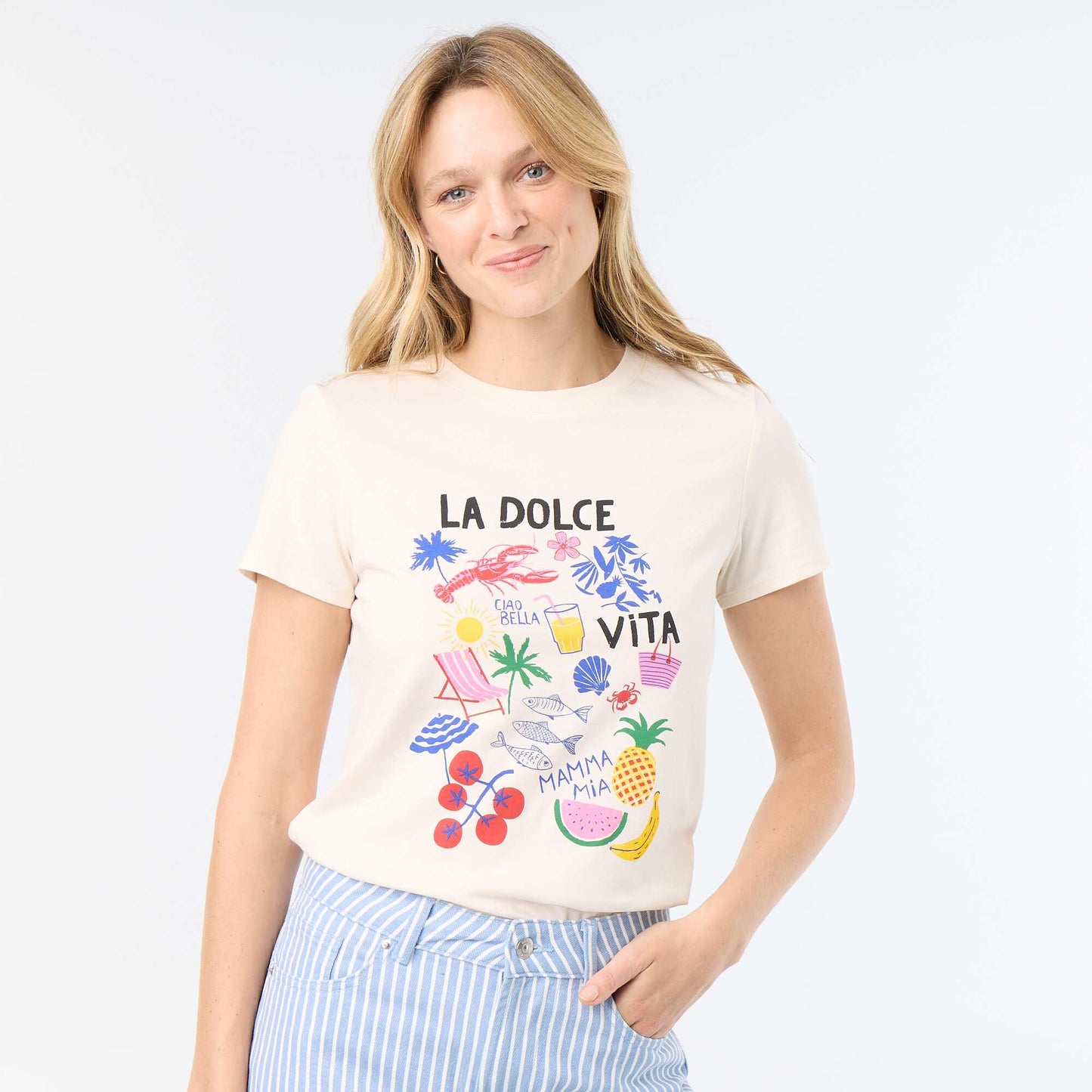 Printed T-shirt WHITE
