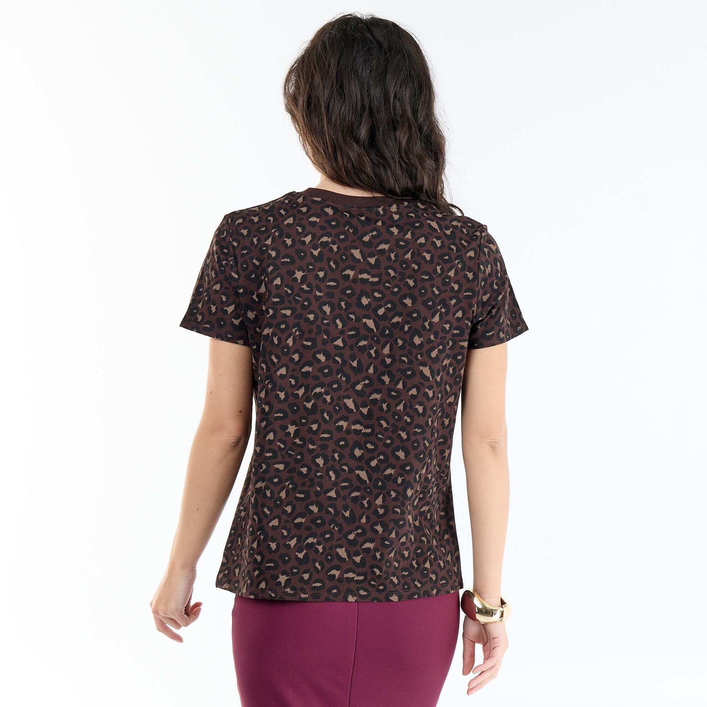 Printed T-shirt BROWN