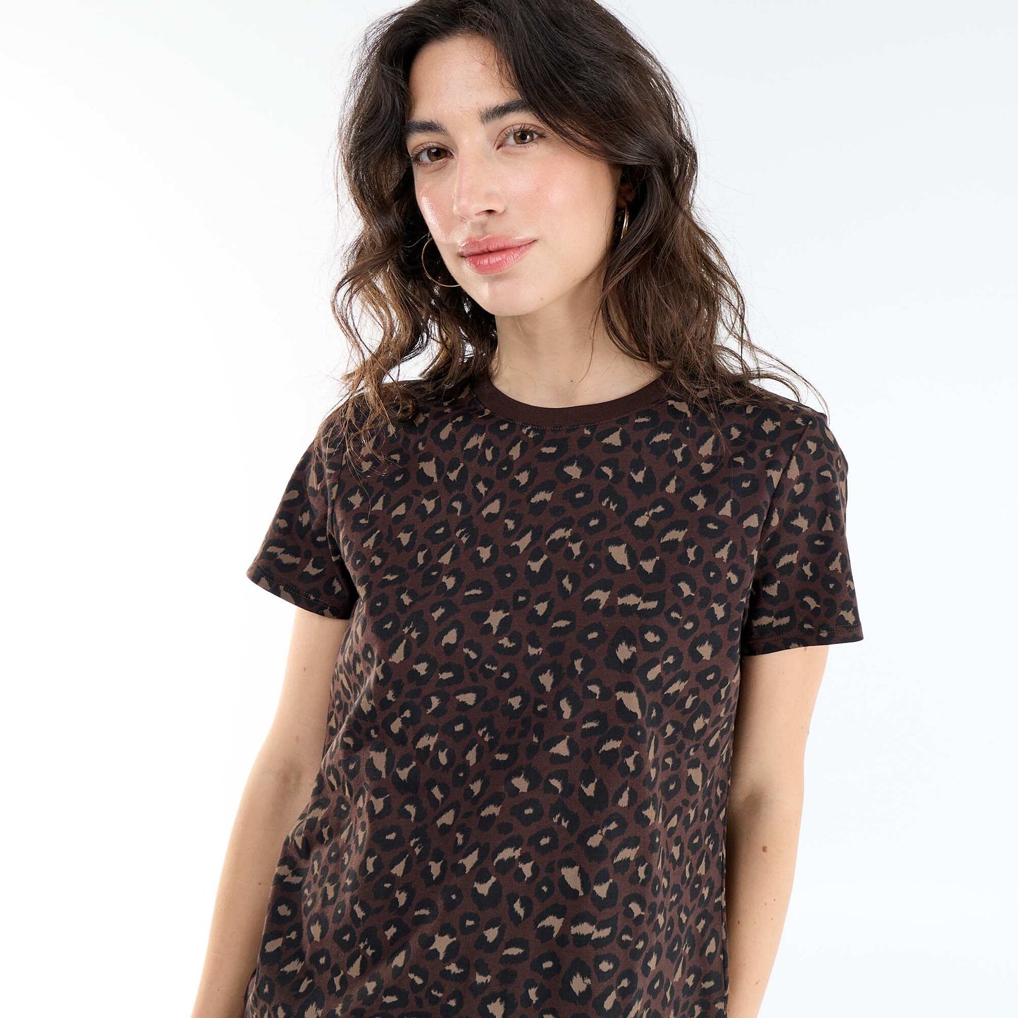 Printed T-shirt BROWN