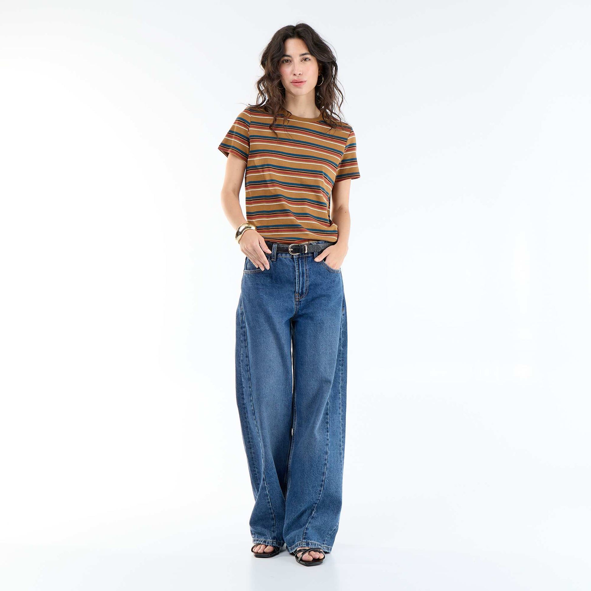 Printed T-shirt BROWN