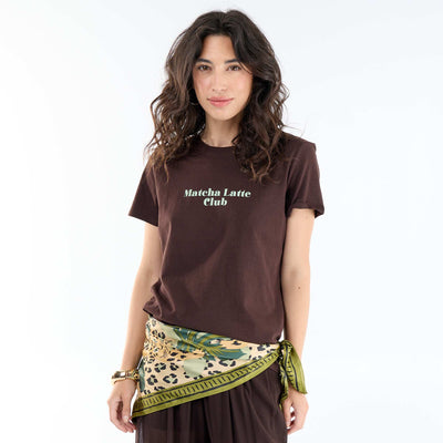 Printed T-shirt BROWN