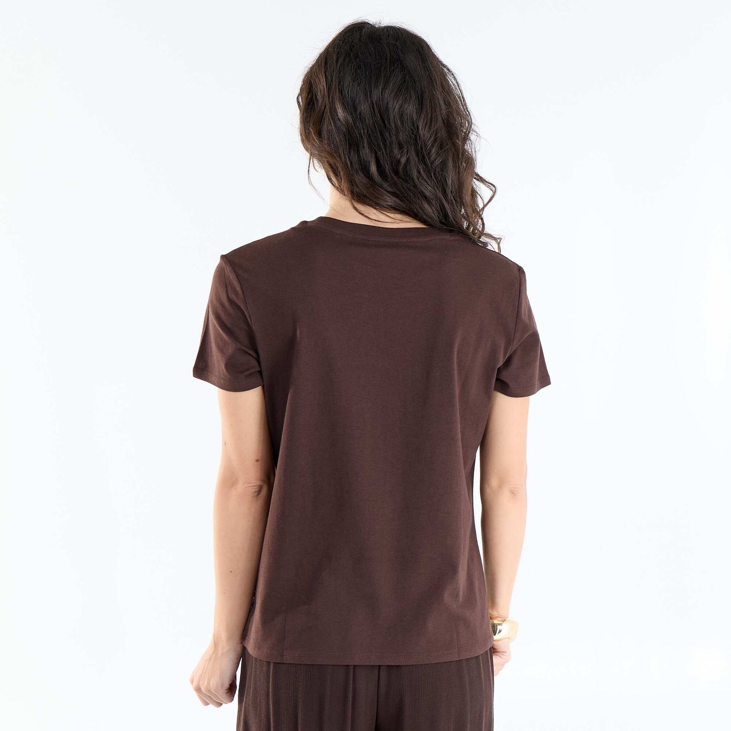 Printed T-shirt BROWN