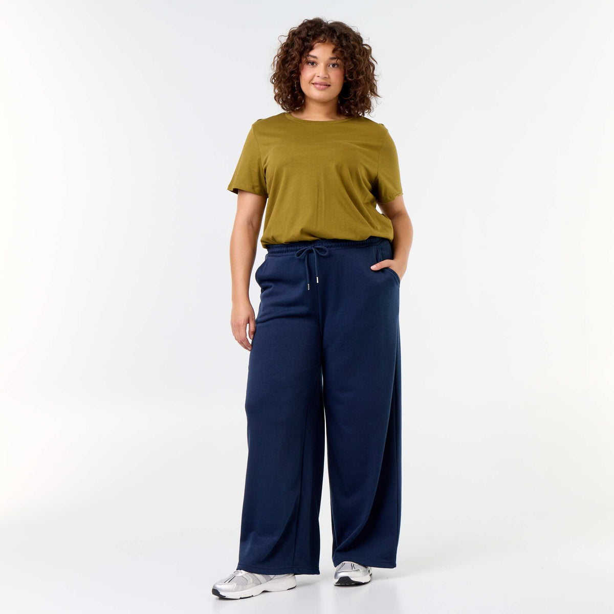 Short-sleeved jersey knit T-shirt GREEN