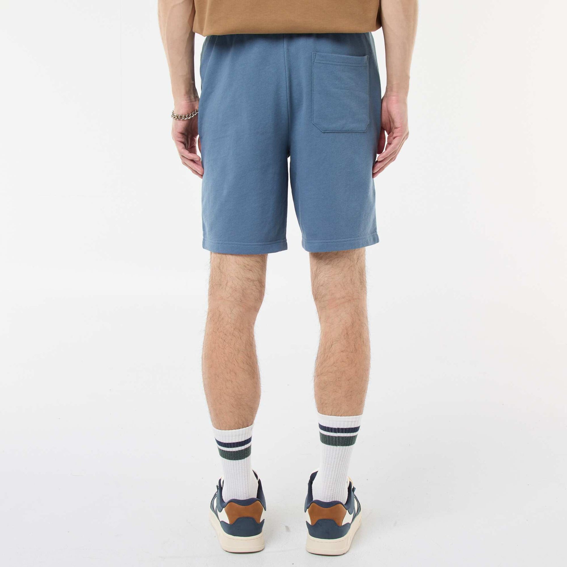 Lightweight sweatshirt fabric Bermuda shorts BLUE