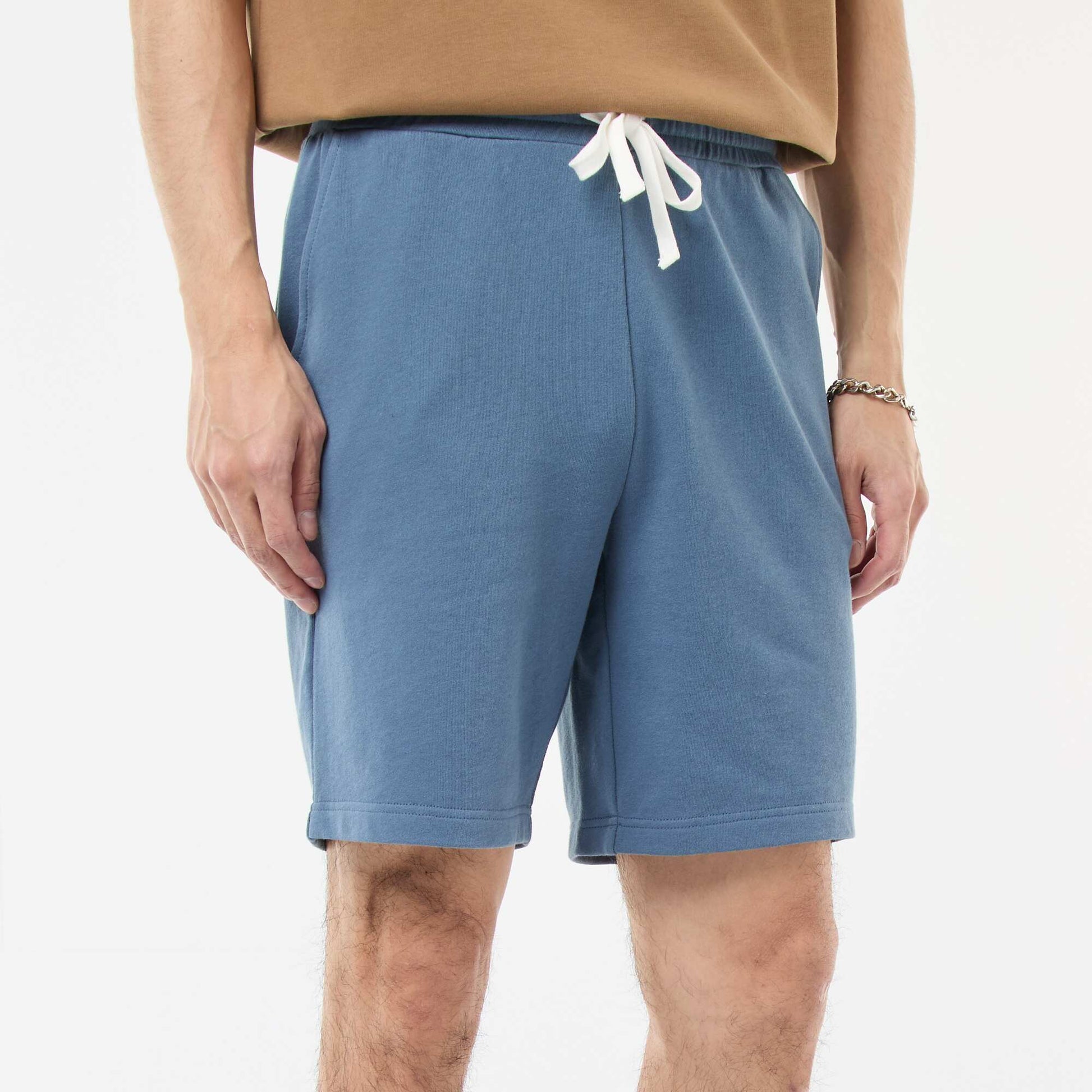 Lightweight sweatshirt fabric Bermuda shorts BLUE