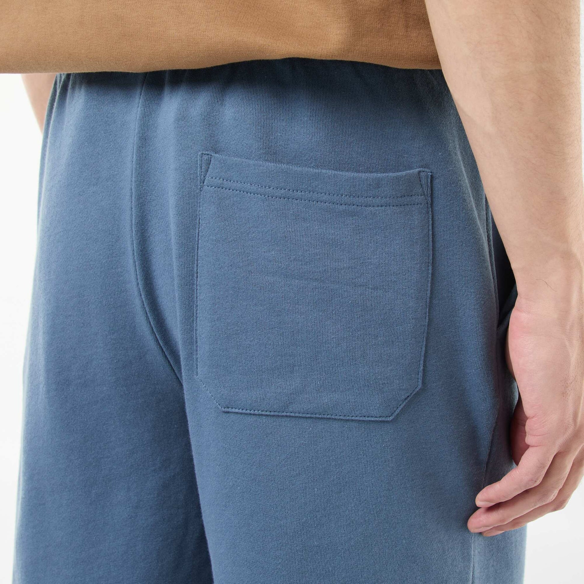 Lightweight sweatshirt fabric Bermuda shorts BLUE