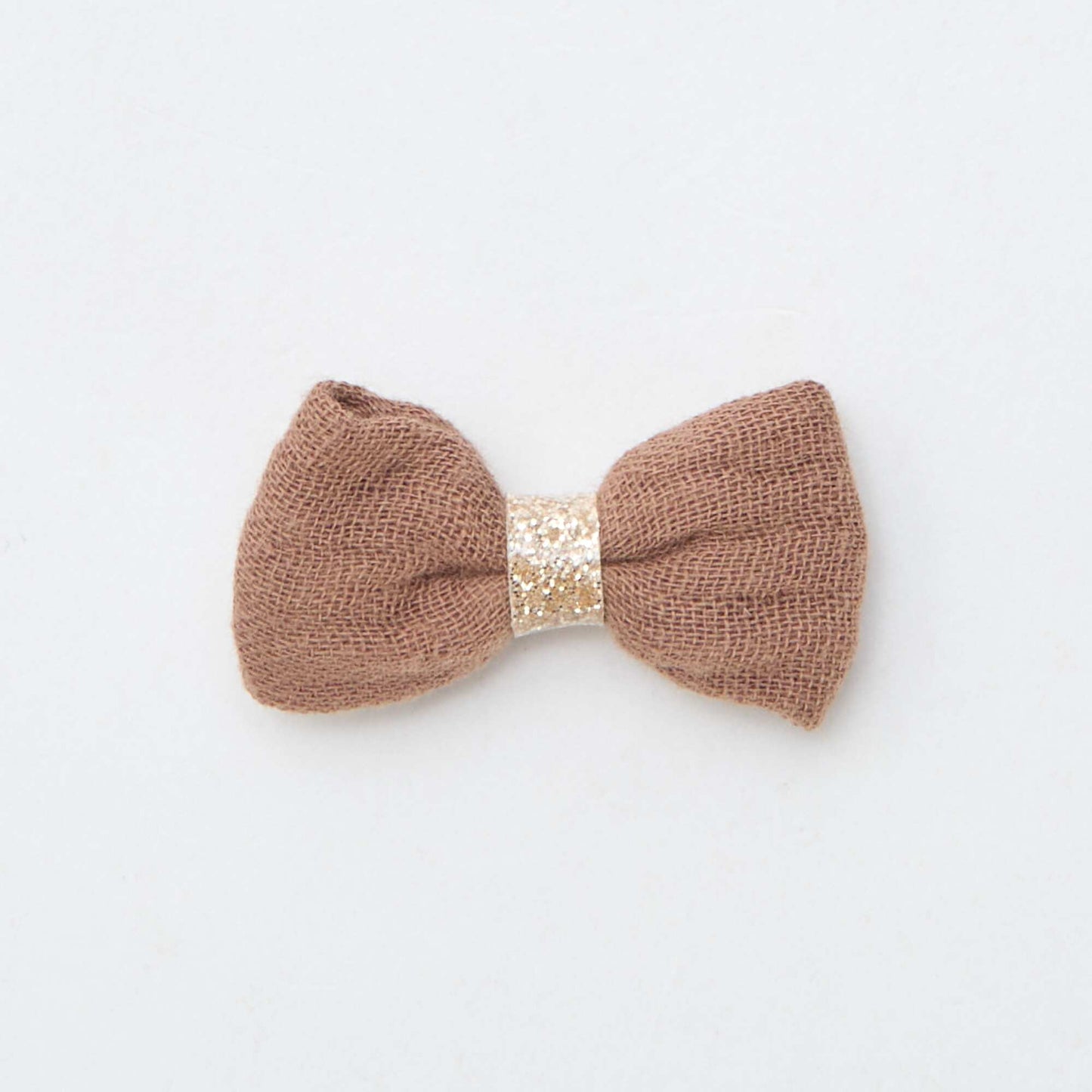 Pack of 3 alligator clips with bow BROWN