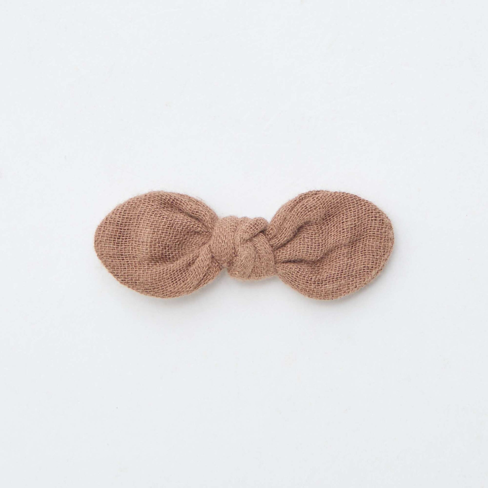 Pack of 3 alligator clips with bow BROWN
