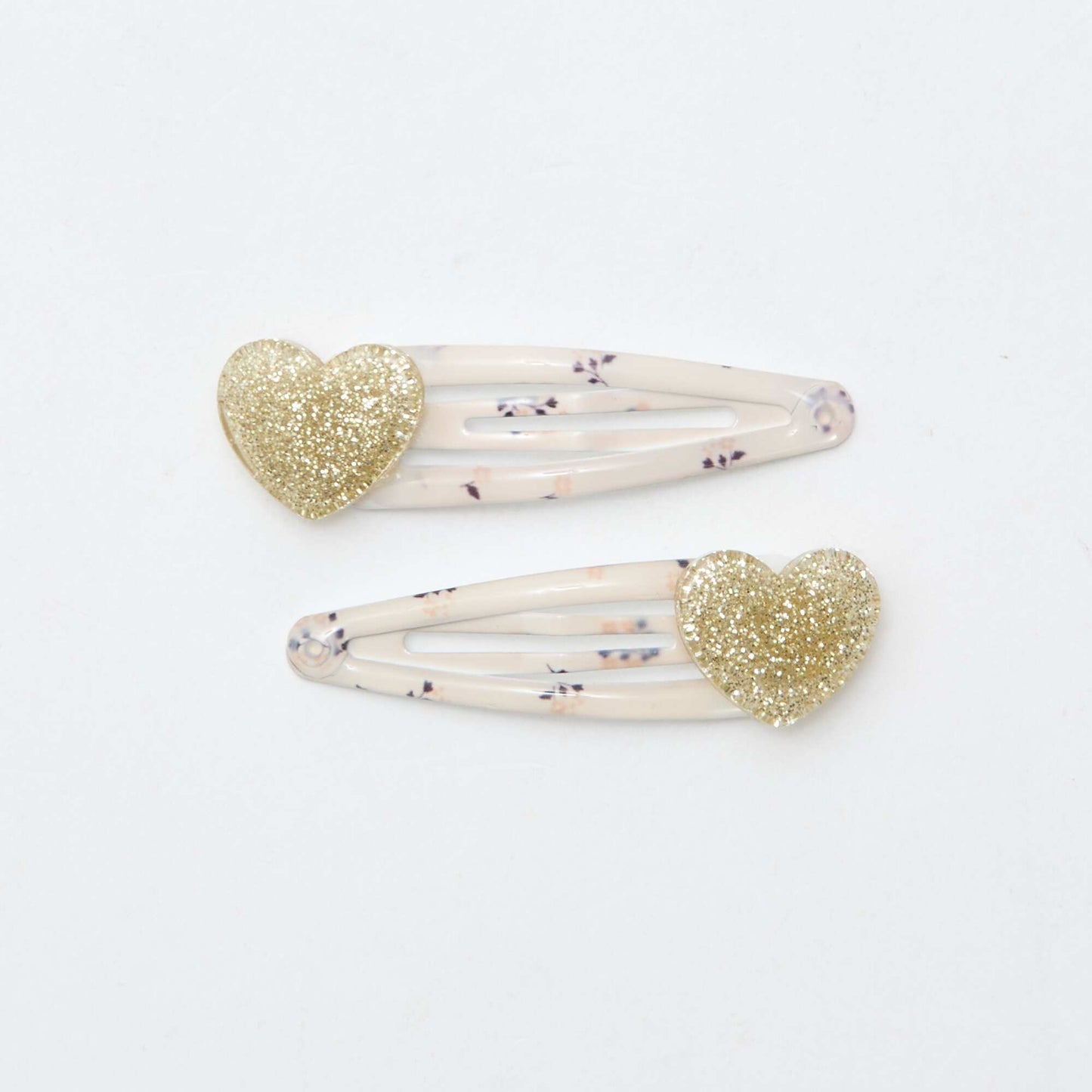 Pack of 6 snap hair slides BROWN