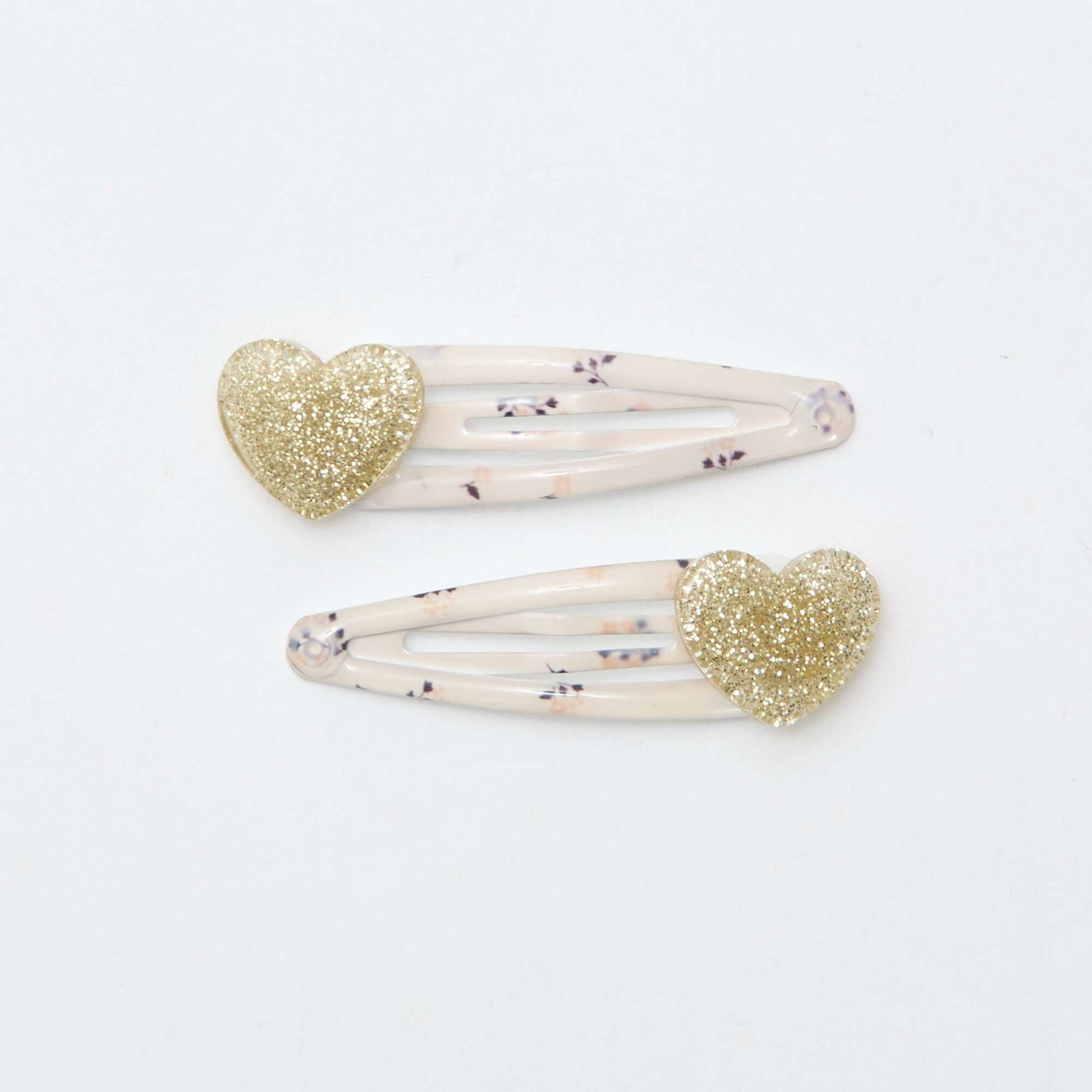 Pack of 6 snap hair slides BROWN