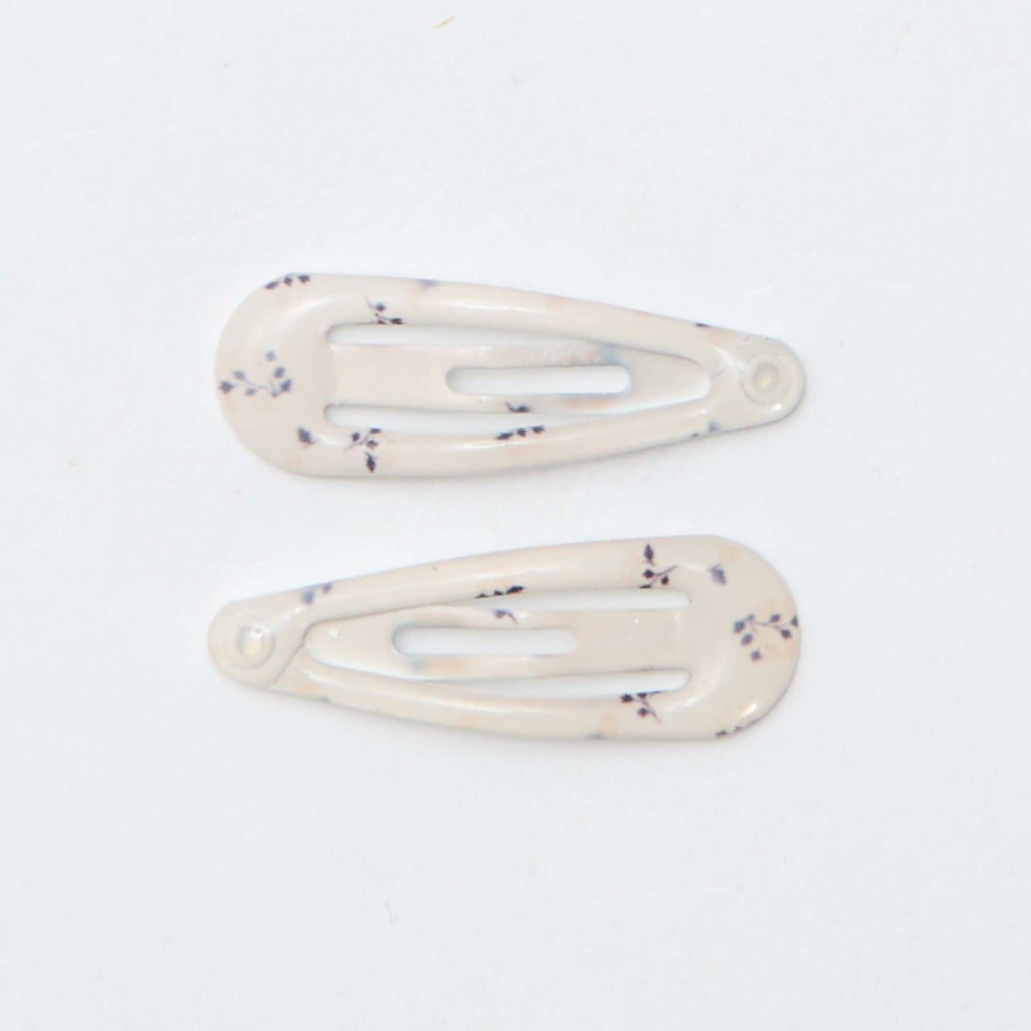 Pack of 8 mini snap hair slides BROWN