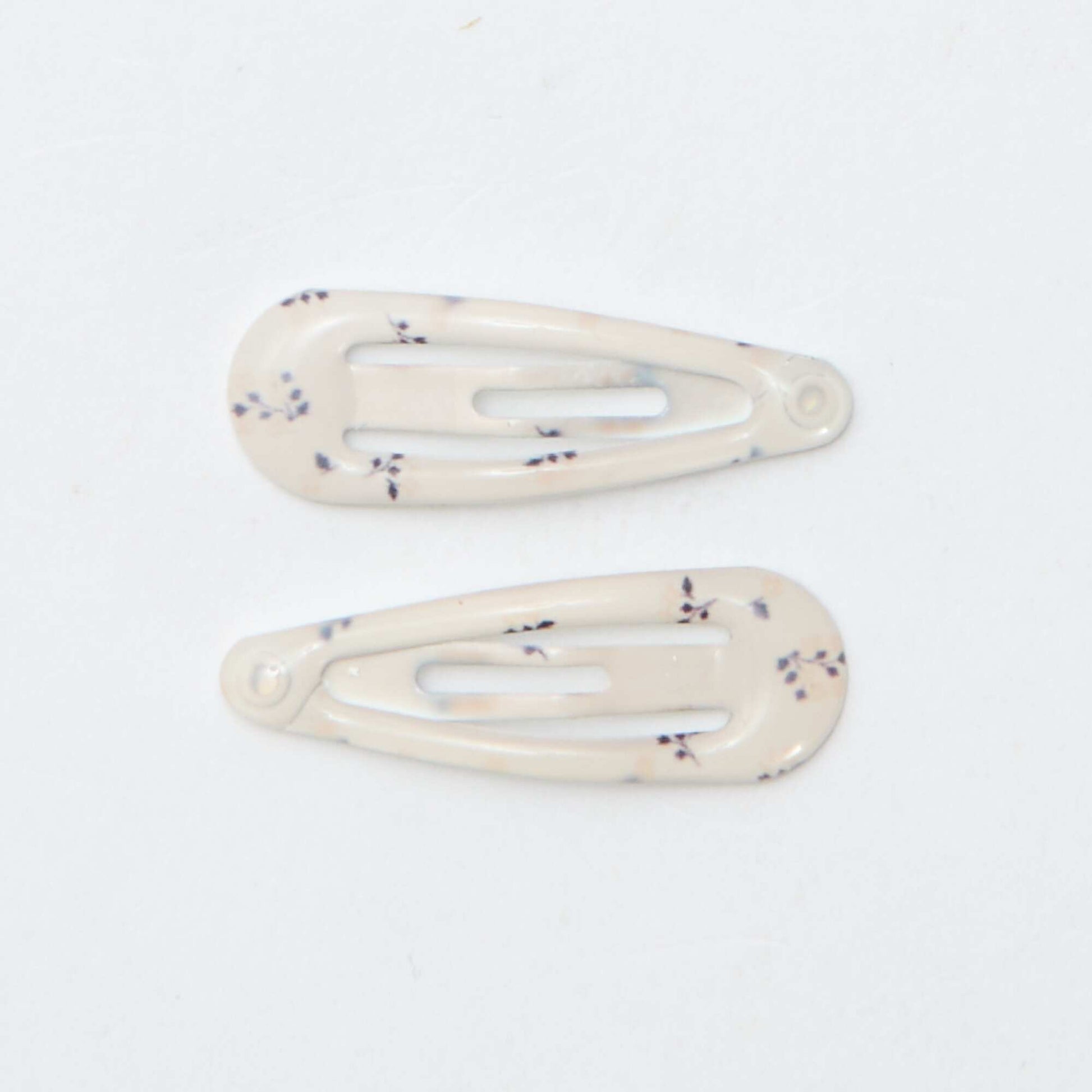 Pack of 8 mini snap hair slides BROWN