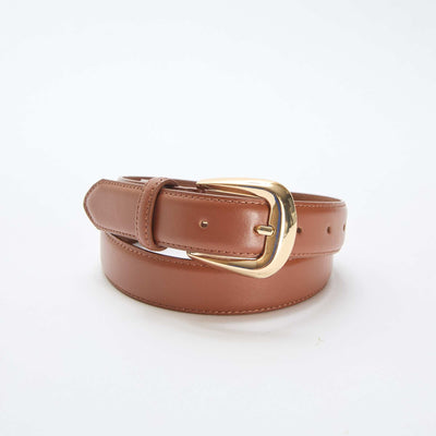 Basic leather belt BROWN
