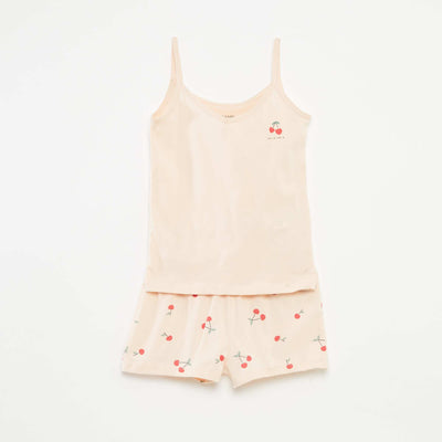 Printed vest top and shorts pyjama set - 2-piece set PINK