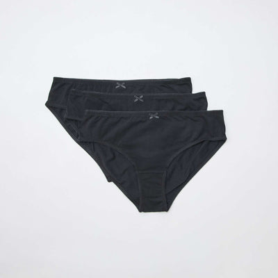 Pack of 3 Stretch Cotton Briefs BLACK