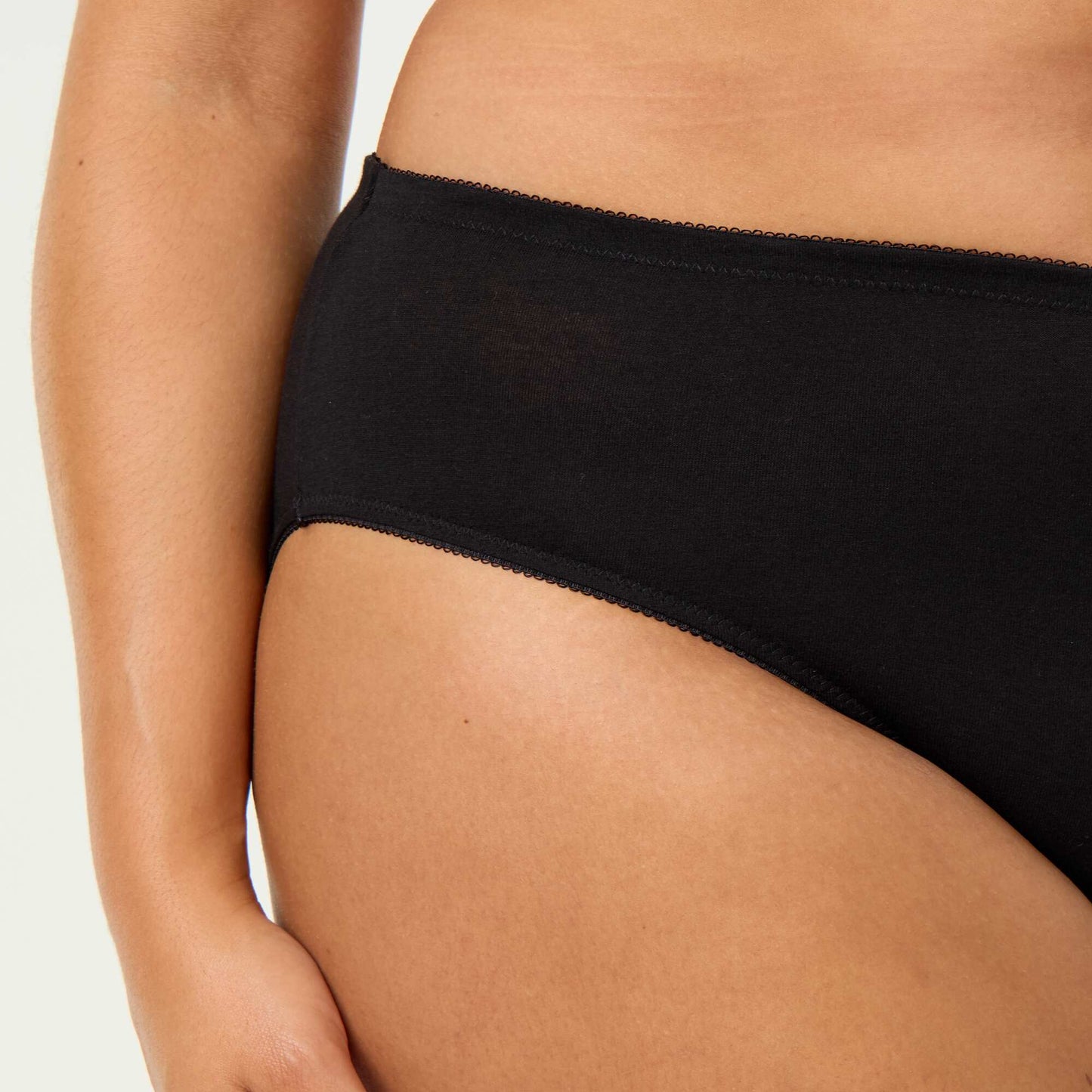Pack of 3 Stretch Cotton Briefs BLACK