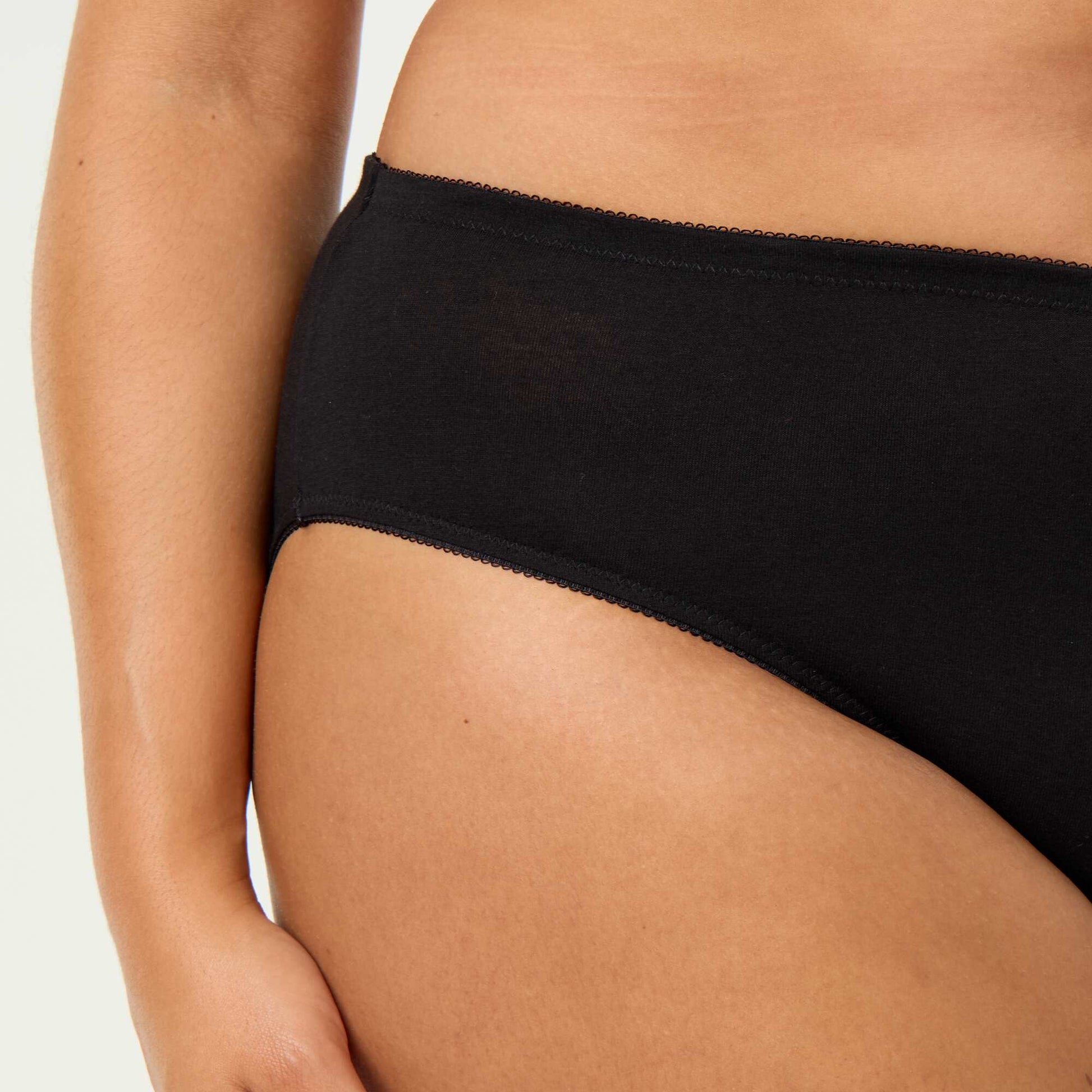 Pack of 3 Stretch Cotton Briefs BLACK