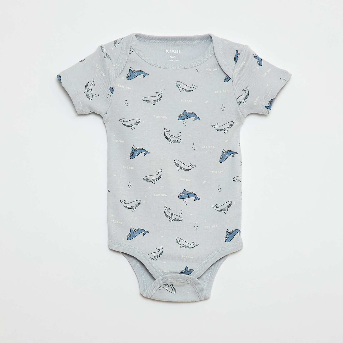 Printed cotton bodysuits - Pack of 3 BLUE