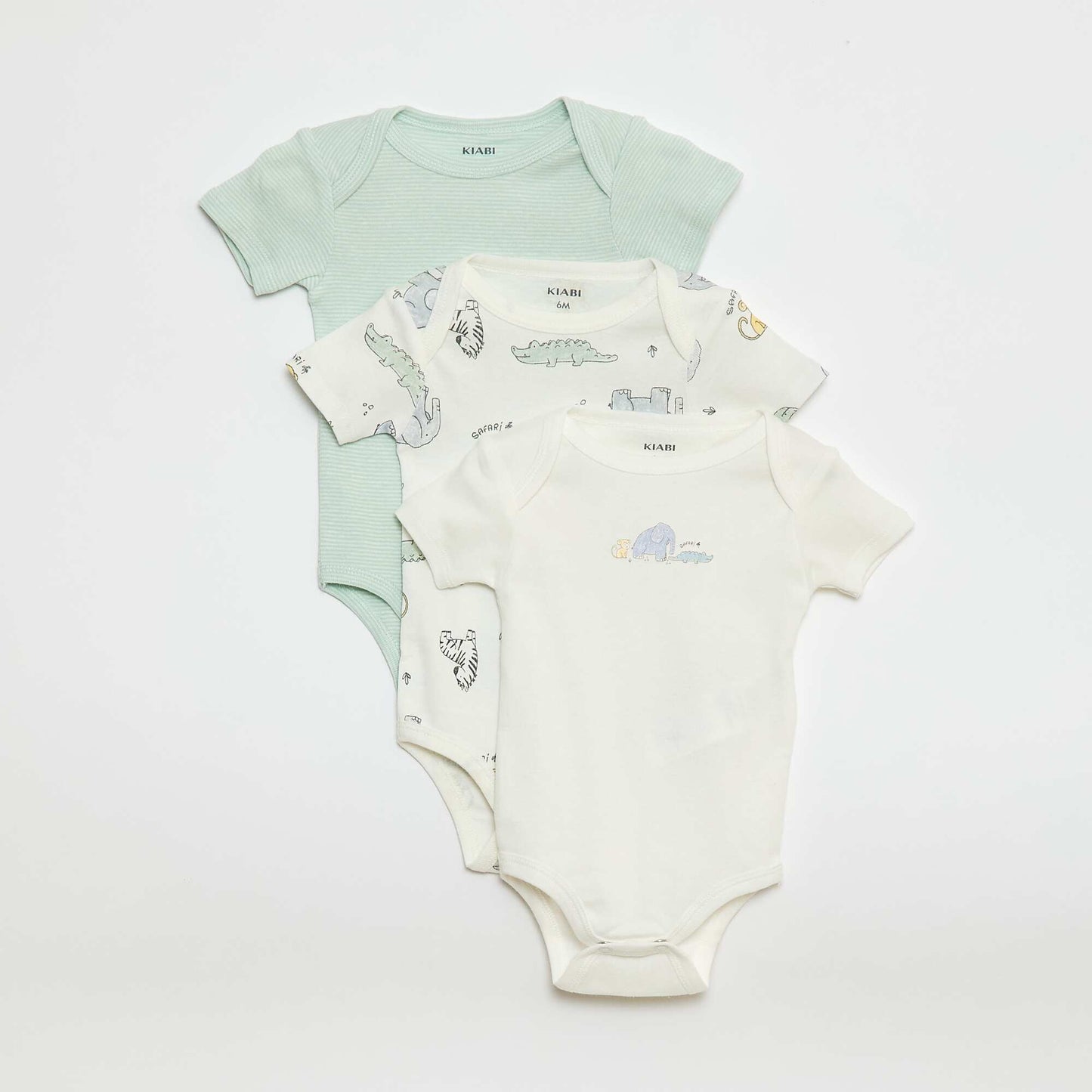 Printed cotton bodysuits - Pack of 3 WHITE