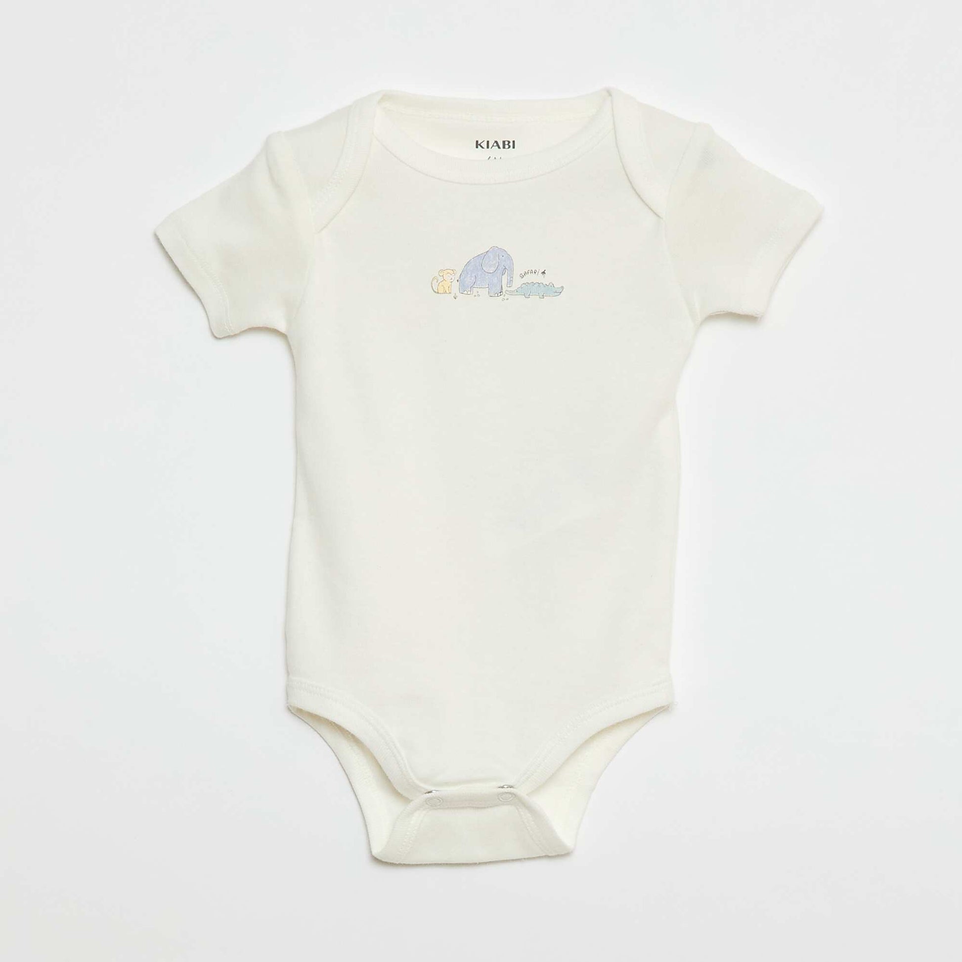 Printed cotton bodysuits - Pack of 3 WHITE