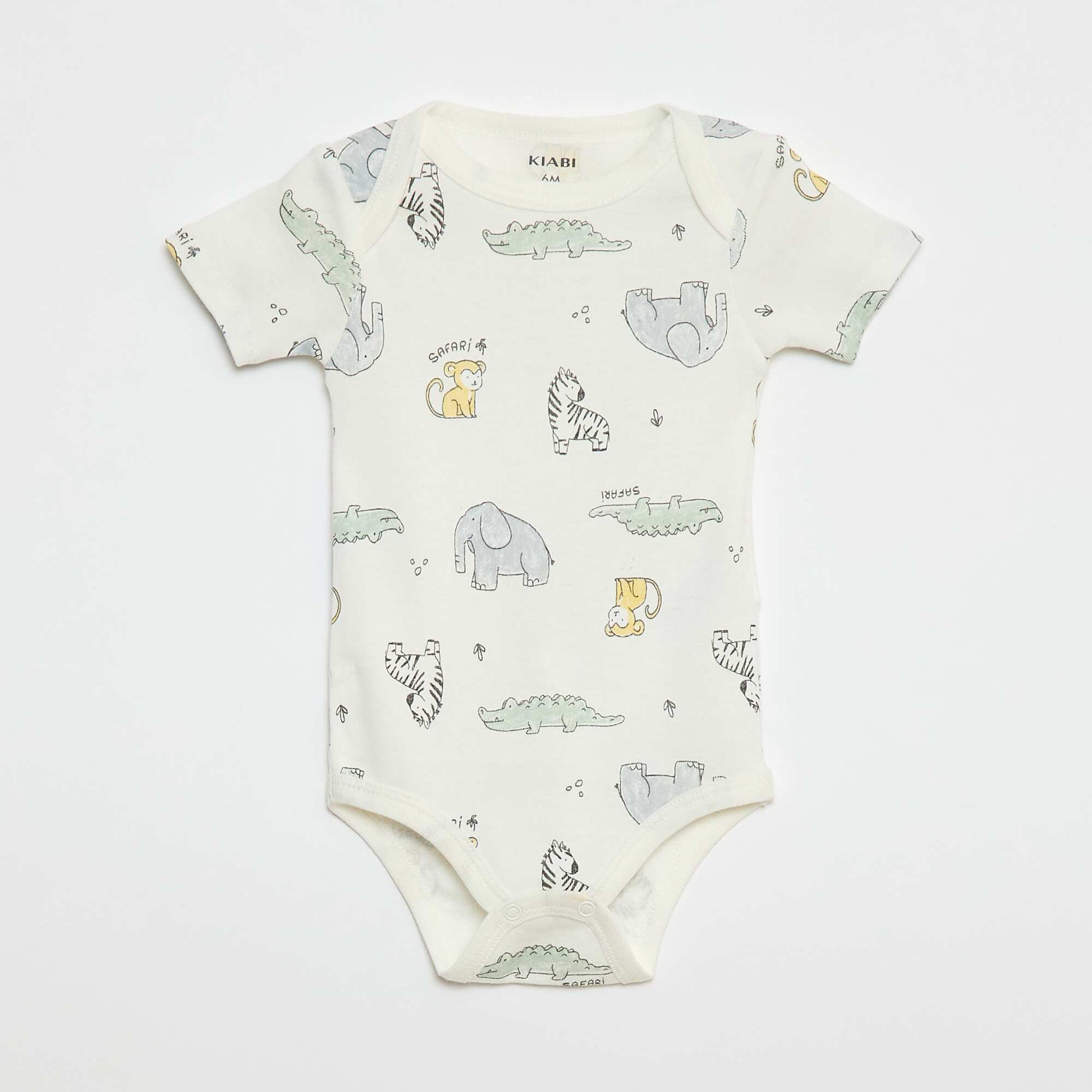 Printed cotton bodysuits - Pack of 3 WHITE