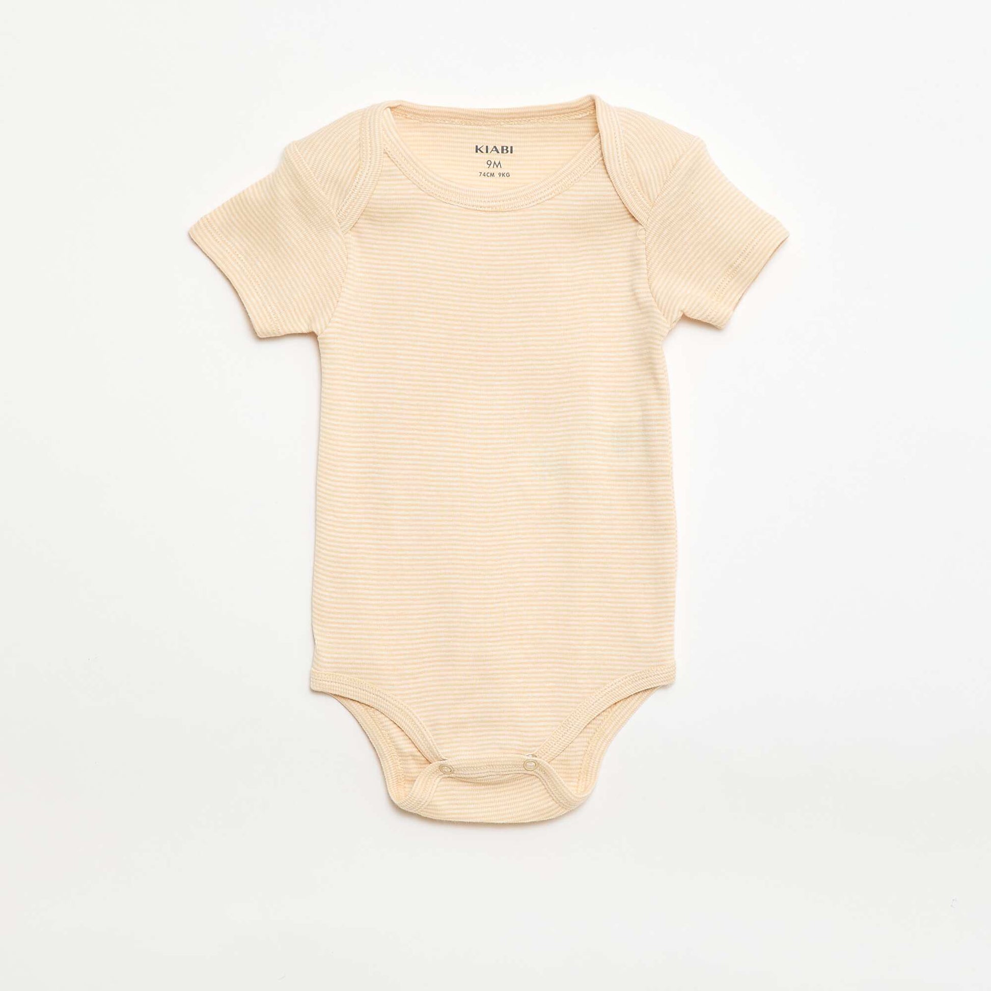 Printed cotton bodysuits - Pack of 3 BEIGE