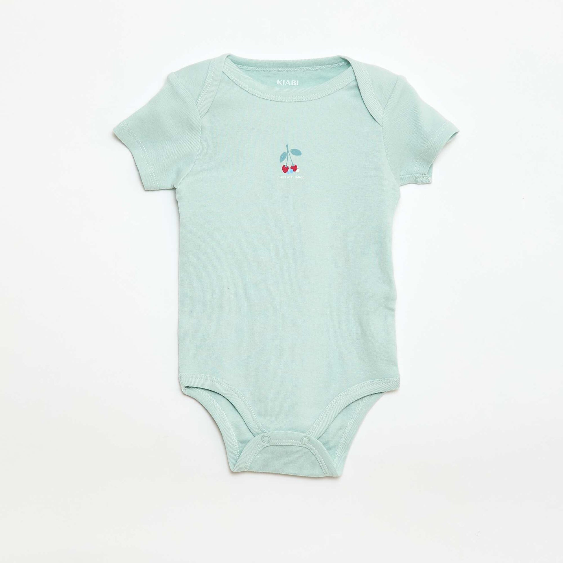 Printed cotton bodysuits - Pack of 3 GREEN