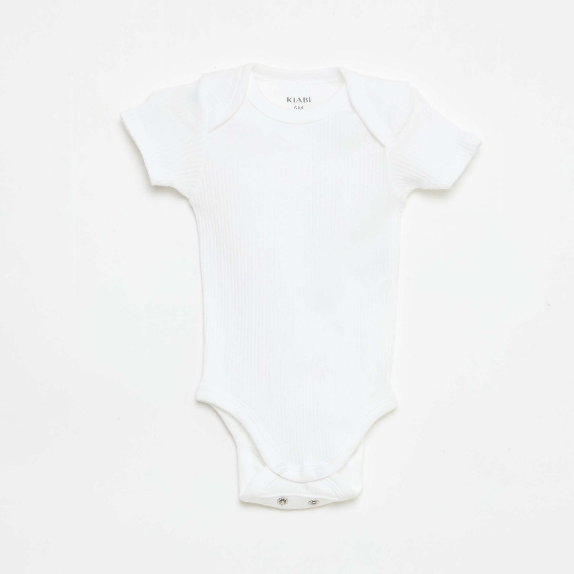 Plain knit grow-with-them bodysuits - Pack of 3 WHITE