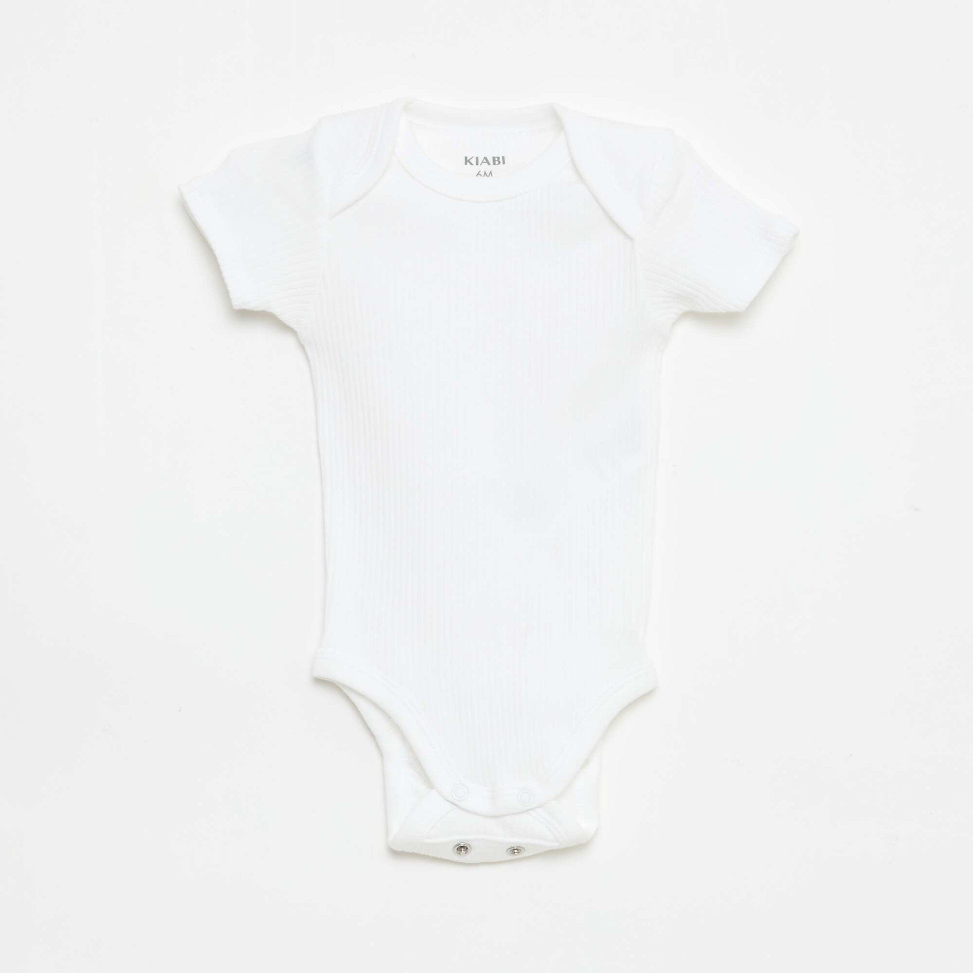 Plain knit grow-with-them bodysuits - Pack of 3 WHITE