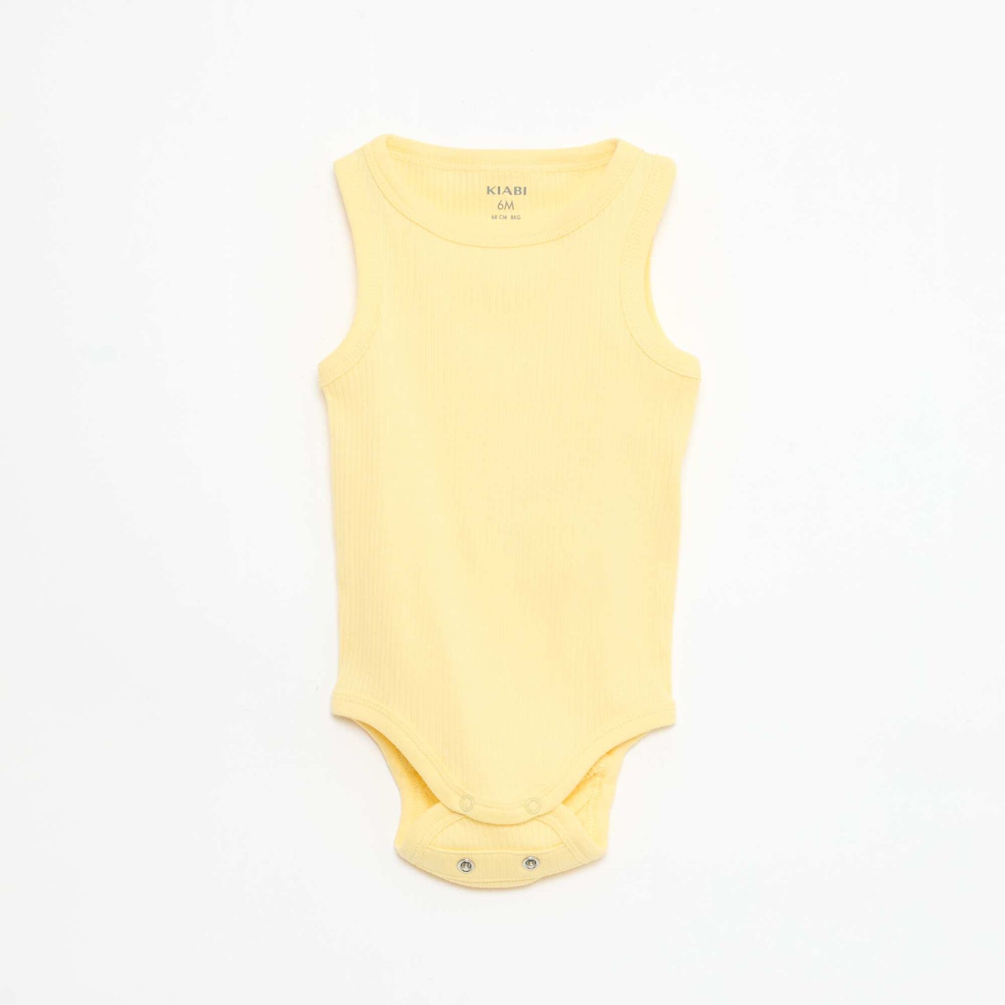 Pack of 3 plain grow-with-them strappy bodysuits YELLOW