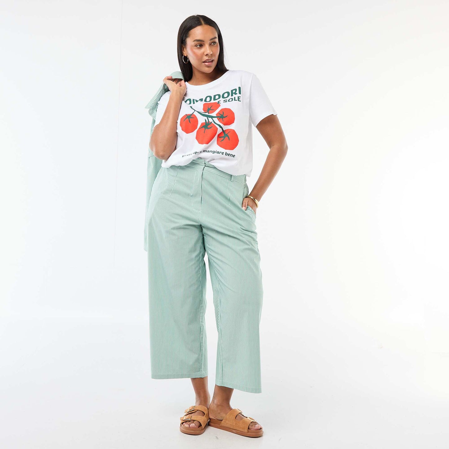 Short-sleeved printed T-shirt WHITE