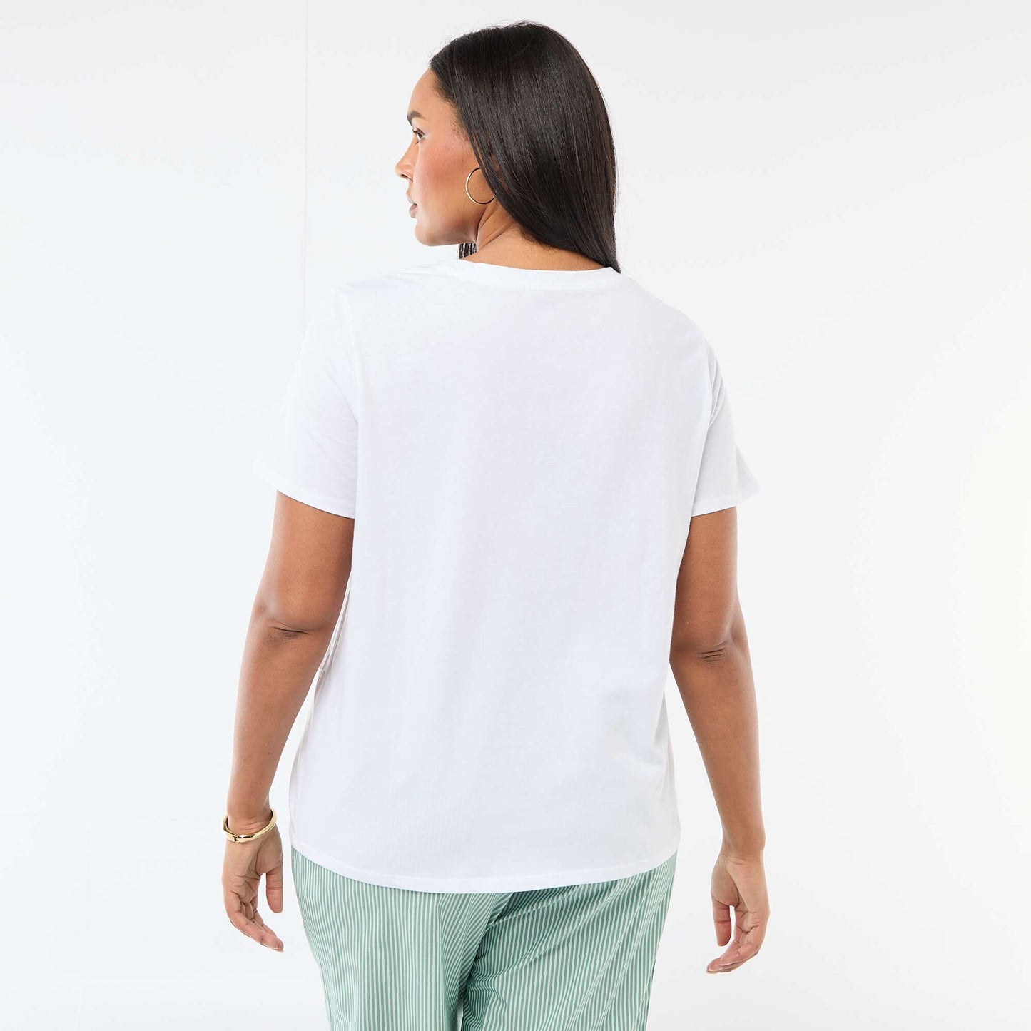 Short-sleeved printed T-shirt WHITE
