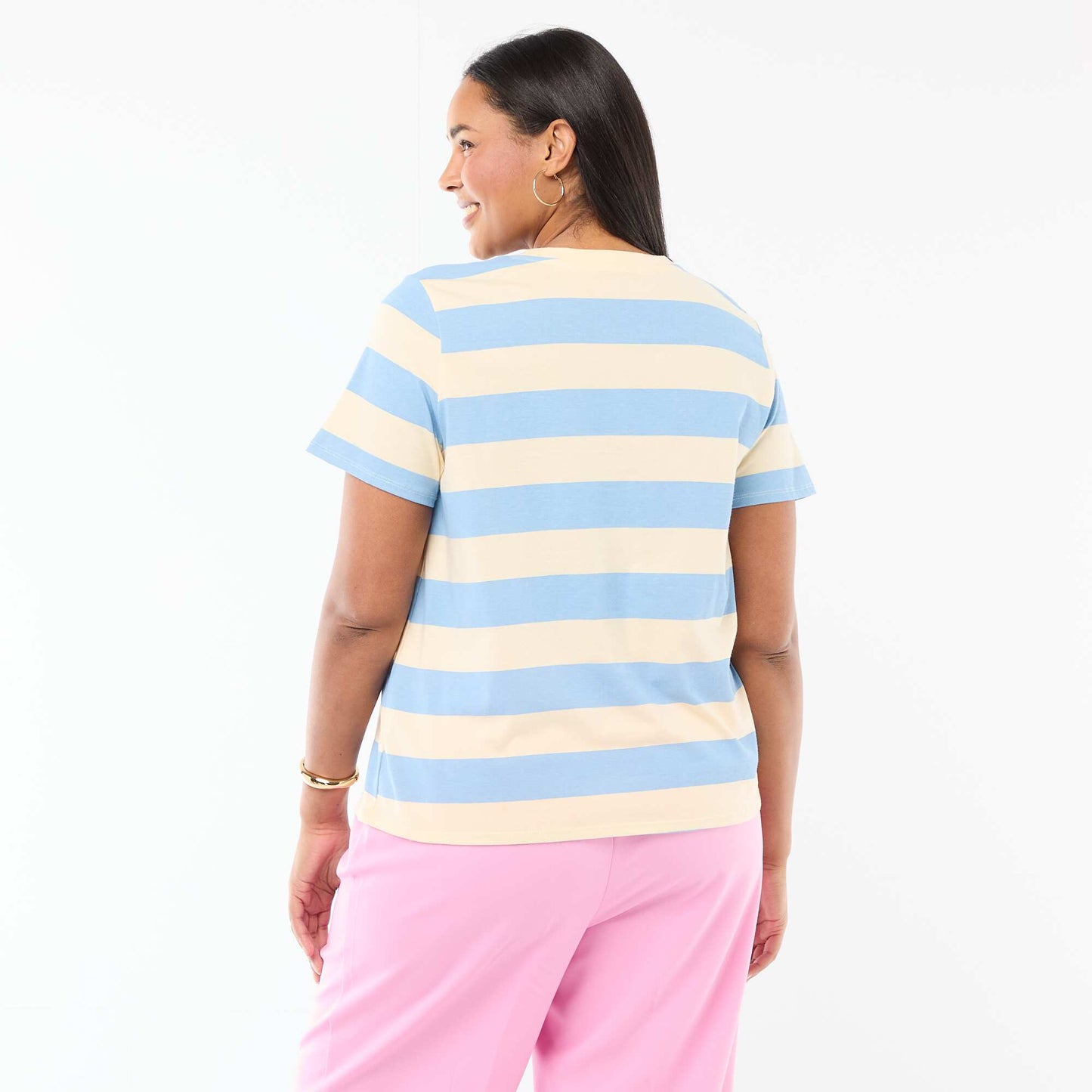 Short-sleeved printed T-shirt BLUE