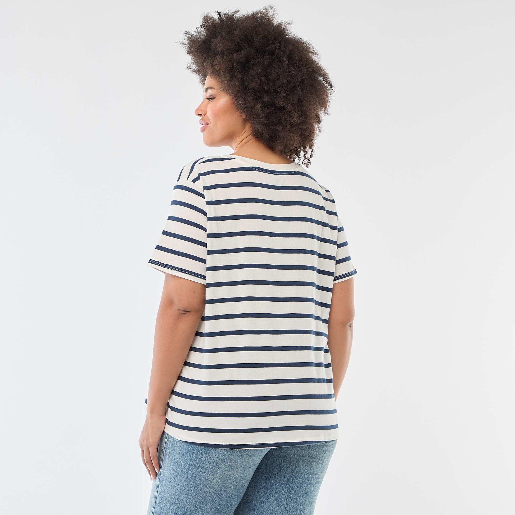 Short-sleeved printed T-shirt WHITE
