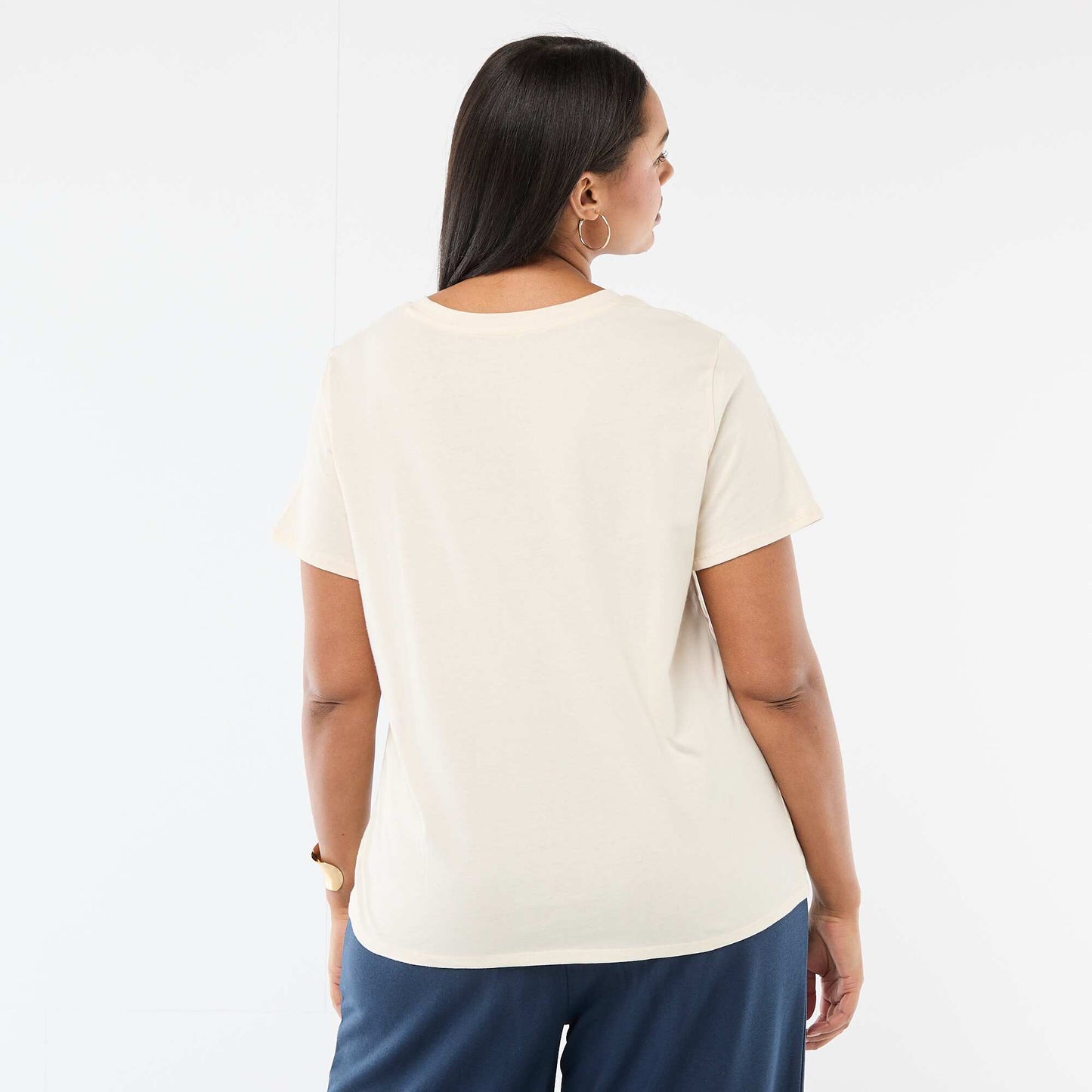 Short-sleeved printed T-shirt WHITE