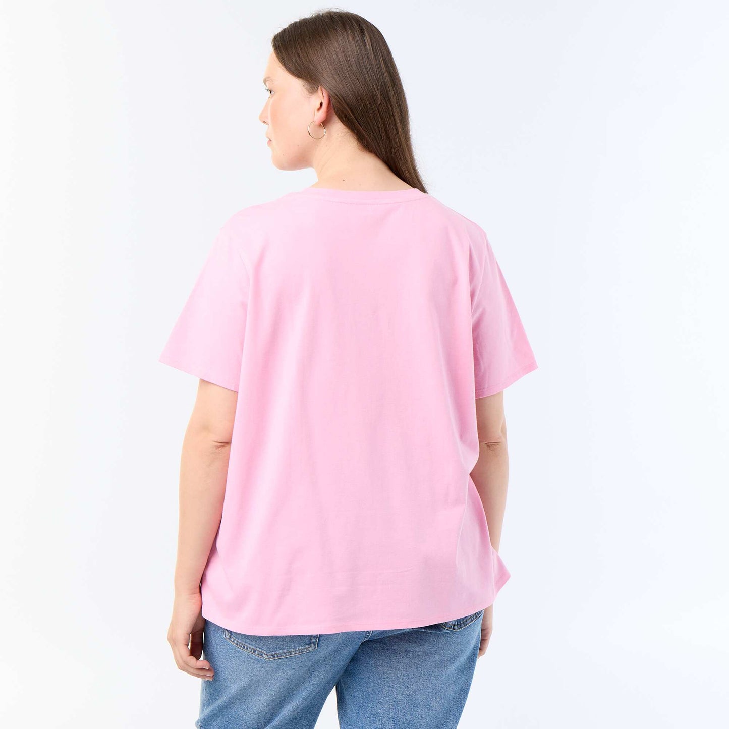 Short-sleeved printed T-shirt PINK