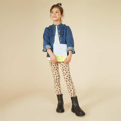 Long jersey leggings BEIGE