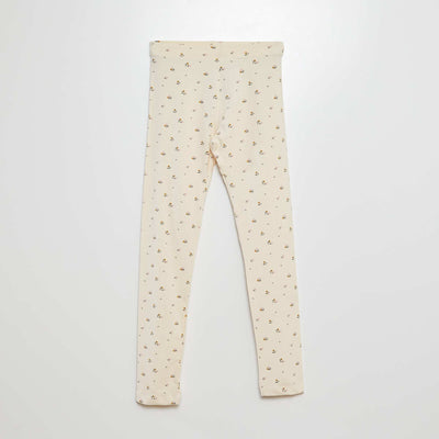 Long jersey leggings BEIGE
