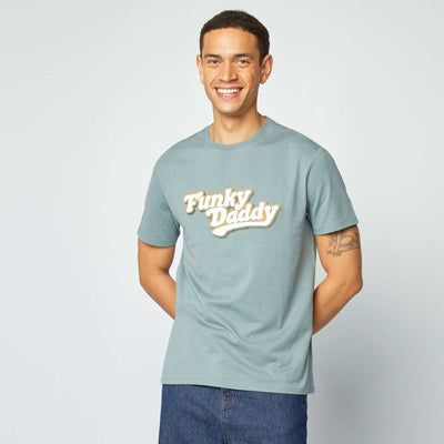 Father's Day printed T-shirt BLUE