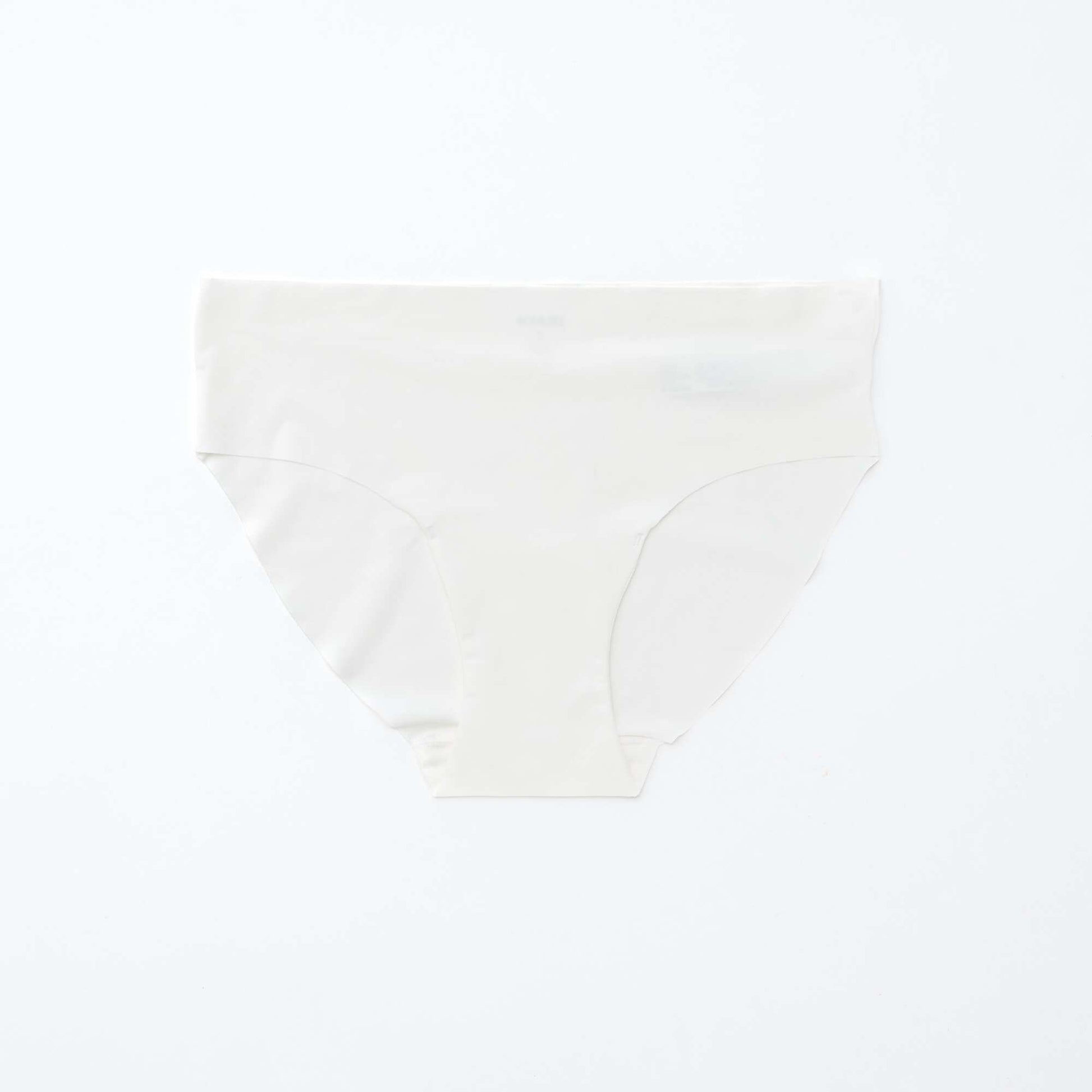 Pack of 2 pairs of seamless microfibre briefs WHITE