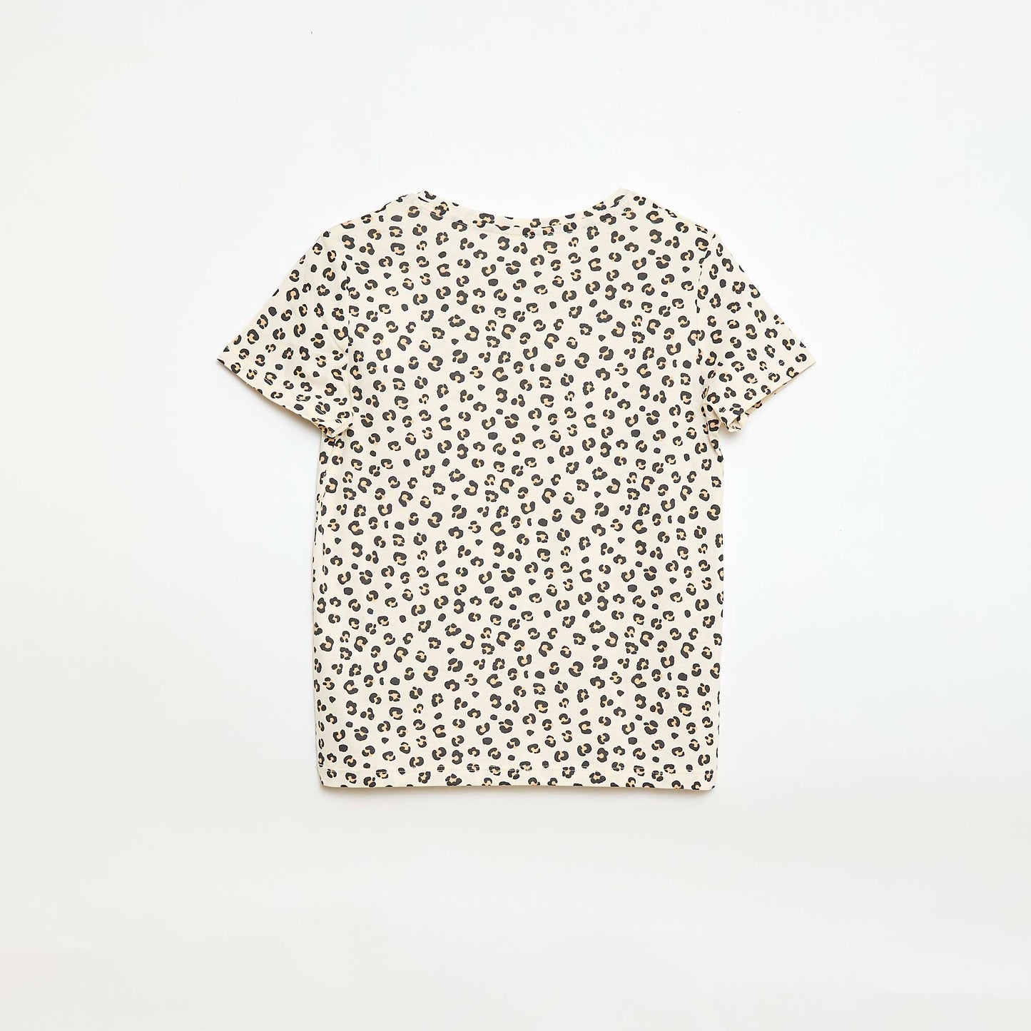 Short-sleeved striped T-shirt BEIGE