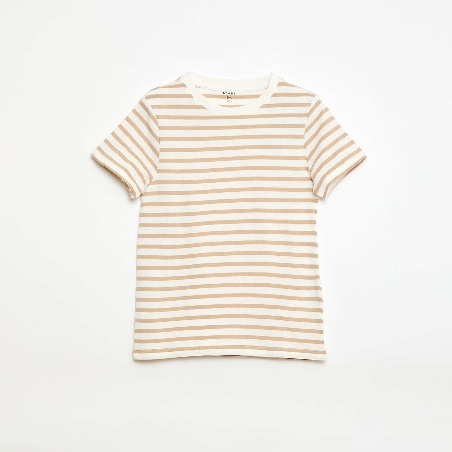 Patterned short-sleeved T-shirt BEIGE