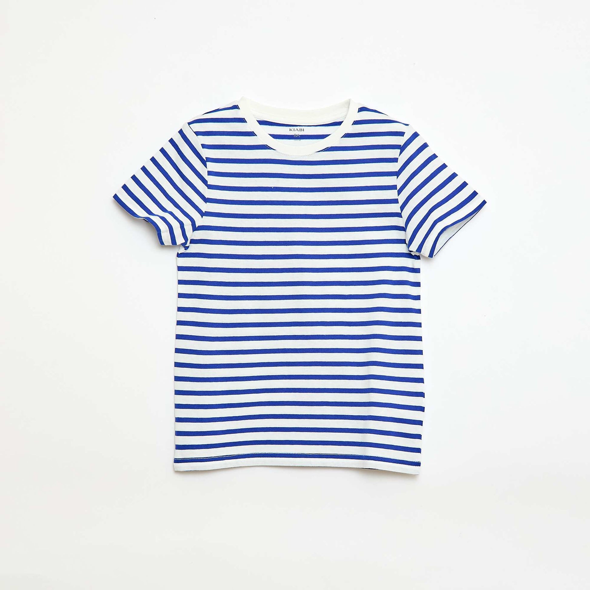 Patterned short-sleeved T-shirt BLUE