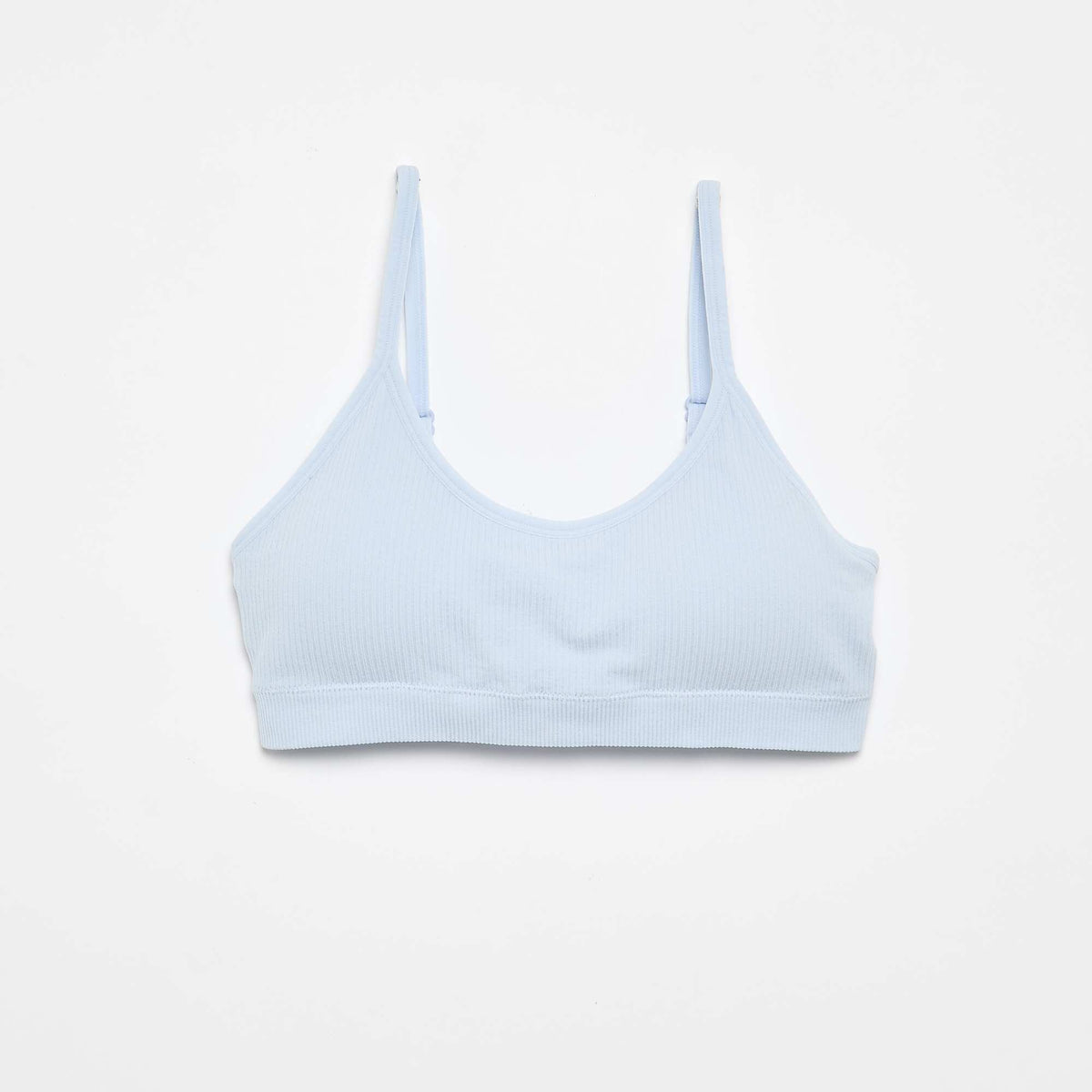 Pack of 2 ribbed bralettes GREY